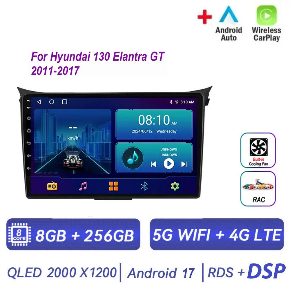 Android 17 pour Hyundai I30 Elantra GT 2012 - 2016, autoradio sans 2din, Carplay, GPS, WIFI, navigation, lecteur DVD, lecteur multimédia de voiture
