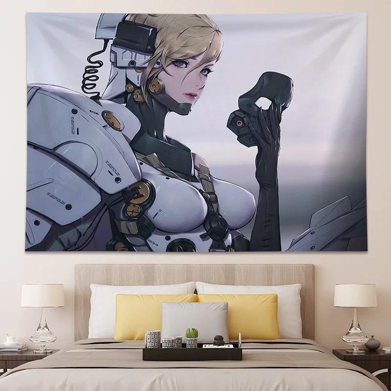 Японские плакаты и принты для украшения комнаты подростка, каваи, аниме, большой гобелен, настенные фрески для спальни, настраиваемые