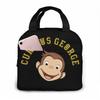 Unbeanded Curious George (2) Insulated Lunch Bag, Portable, Popular, Large Capacity, Lightweight, Food Storage, Keeps Food Warm and Cold, Insulated, W