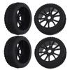 4Pcs RC Rubber Tires 12 Holes Perfect Grip Force Cushioning RC Wheel Rim Tires for 1/8 RC C