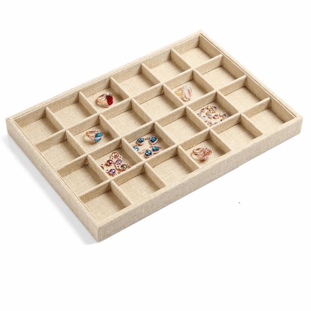 Multifunctional Linen Jewelry Tray Stackable Jewelry Organizer Jewelry Photography