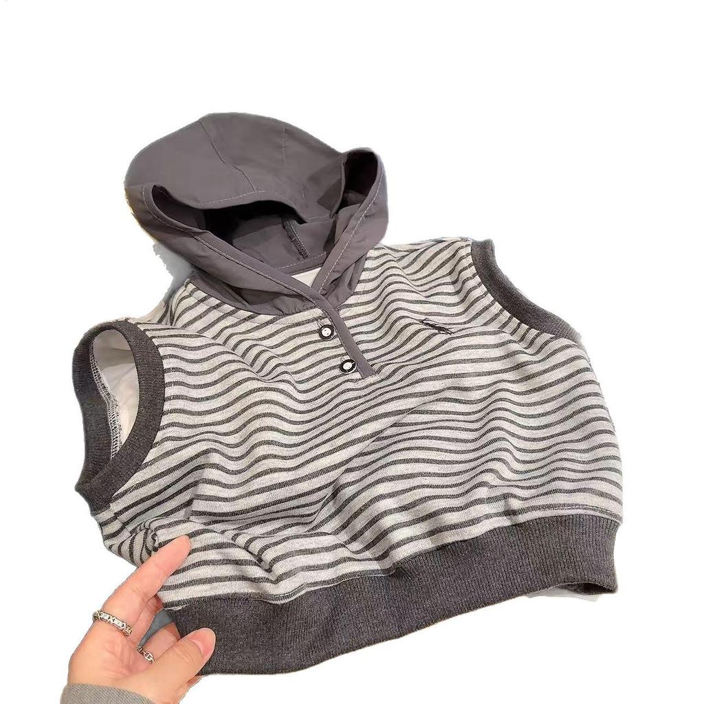 2025 Kids' Plaid Hooded Long-Sleeve Cardigan - Spring/Autumn Fashion