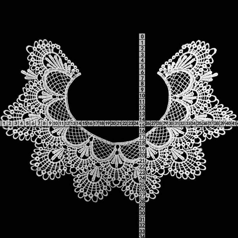 Hollow Dress Applique DIY Sewing Motif Lace Collar Sewing Craft Blouse High Quality Lace Fabric 1PC 3D Hot Sale Trims Popular Neckline Decor