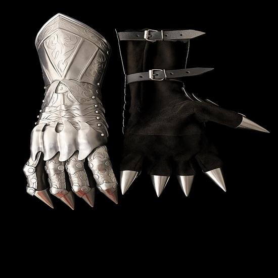 Handmade Spiked Steel Gauntlets Gothic Knight Armor, LARP Cosplay Accessory 40.64 cm Halloween Gift