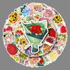 50 Bouquets of Doodle Personality Cartoon Small Fresh Flowers DIY Water Cup Mobile Suitcase Stickers Waterproof