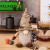 Очаровательная фигурка кофейного гнома с бобами, уютный акцент для дома с деревенским дизайном, ткань