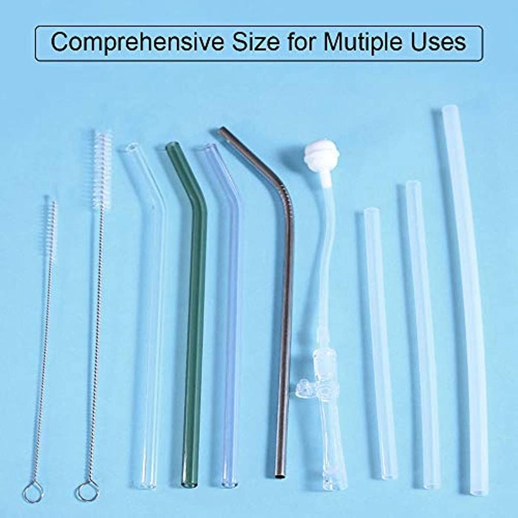 Щетка для бутылок, набор чистящих щеток из 12 шт., универсальная щетка для труб, клавиатура, пробирка, горлышко чайника, раковина, бутылки, кофемашина (белый)