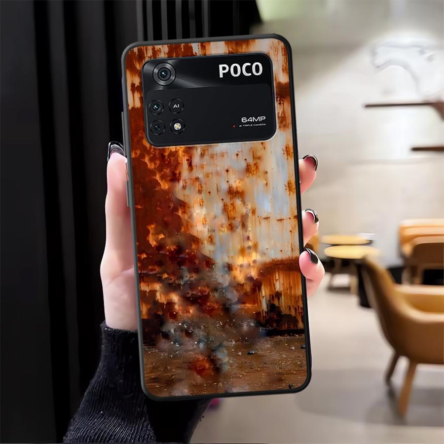 Чехол с ржавыми пятнами для Xiaomi Poco C51 F3 F4 F5 M5 X3 X4 X5 C65 C50 M3 M4 Pro Funda Чехол для телефона