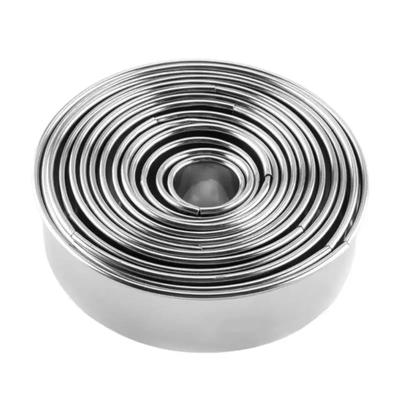 14 шт., набор из нержавеющей стали, круглые формы для пельменей, обертки, инструменты для резки, круглые обертки для тортов, печенья, кондитерских изделий, инструменты для резки теста