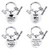 Graduation Gift Stainless Steel Keychain Rings Key Holder Creative Decorated Accessories