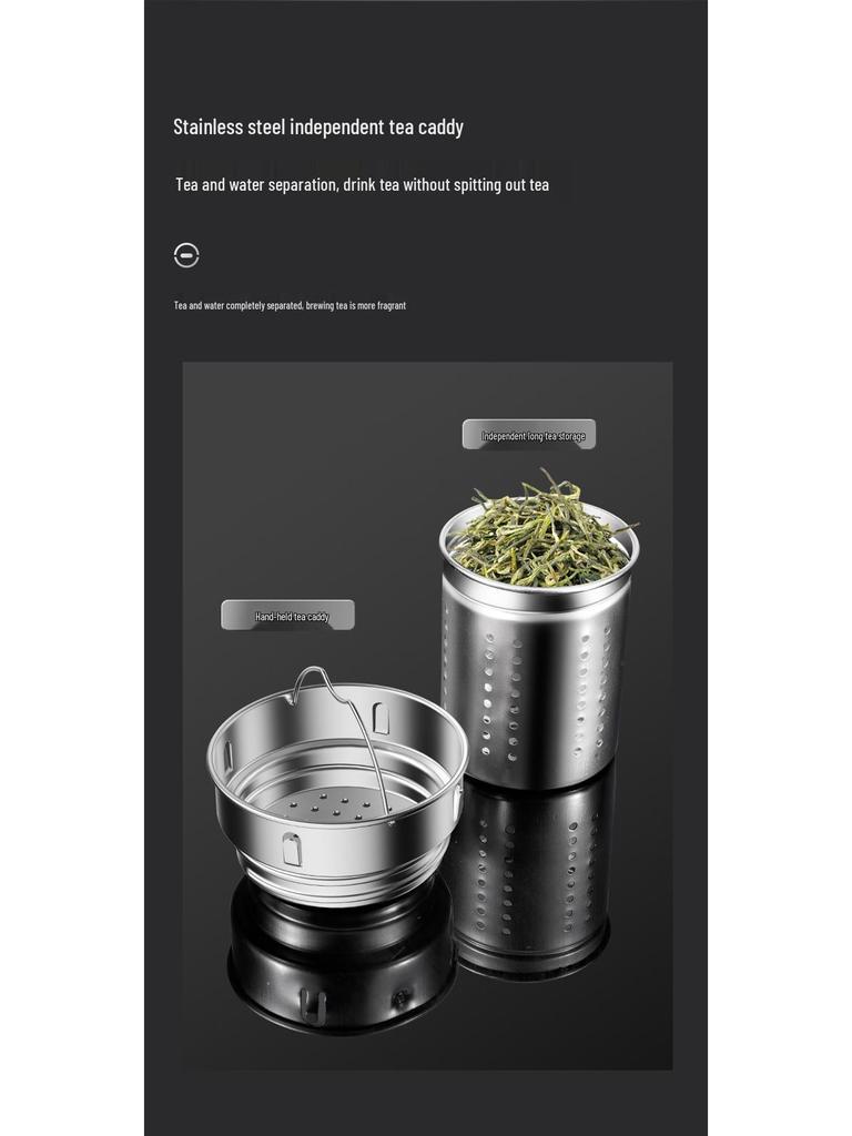 Мужская термокружка из нержавеющей стали 316 большой вместимости для путешествий на открытом воздухе с разделением чая и воды, с логотипом на заказ