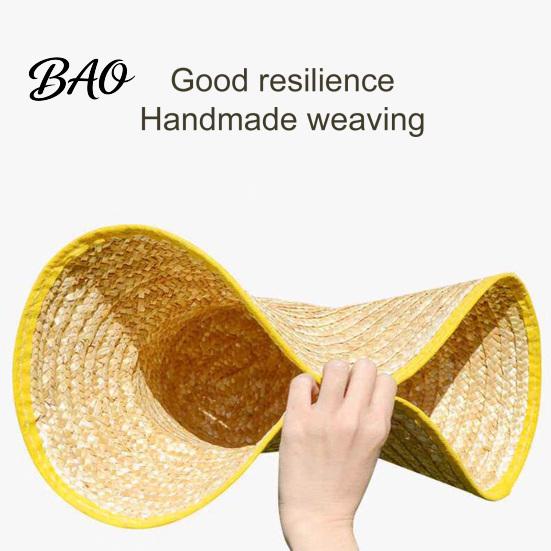 Comfortable Summer Hat Sun Protection Large Straw Hat, Lightweight Breathable Natural Adjustable Strap Wide Brim for Outdoor Work Farm Use