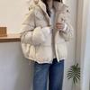Short Cotton-padded Jacket Women's Small Winter Hooded Down Cotton-padded Jacket Thick Loose Bread-padded Jacket