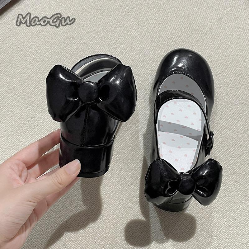Модные женские туфли Мэри Джейн с бабочкой Элегантные туфли на толстом каблуке с круглым носком Женская мода Лолита Туфли на каблуке Размеры 35-39 Zapatos De Mujer
