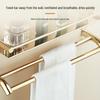 No-Drill Stainless Steel Double-Layer Towel & Storage Rack