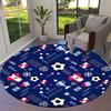 1pc Office Carpet Chair Mats Soccer-themed Circular Pattern Perfect for Decorating Office Chairs, Living Rooms, Or Bedrooms