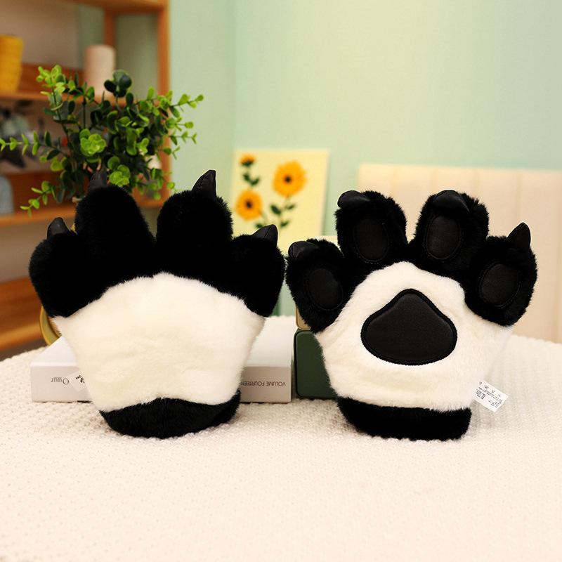 Мультяшный Животный Тигр Хвост Лапа Плюшевая Игрушка Динозавр Леопард Перчатки Повязка на Голову Кукла Детский Реквизит для Выступлений