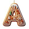 Праздничный Акриловый Мультяшный Пряничный Человечек Буквы Подвесное Украшение Зеркало Автомобиля Дома Фестивальные Декоры Рождественские Автоаксессуары