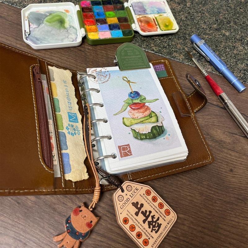 Многоразовая кожаная карманная записная книжка и дневник - M5m5