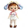 Одежда для кукол OB11: Однотонный комбинезон-галстук для кукол BJD GSC 1/12, A Si, YMY11 Little Bell, UF Body