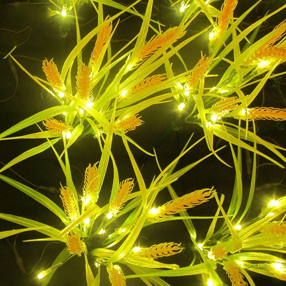 Светодиодный светильник на солнечной батарее, монтируемый на грунт, светильник-колышек в виде колоса пшеницы, светильник на солнечной батарее, садовое освещение