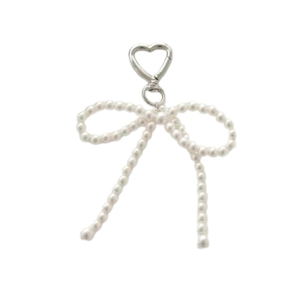 Butterfly Knot Phone Lanyard Beaded Phone Charm Wrist Strap Anti-Lost Chain Cellphone String Straps Bowknot Ornament