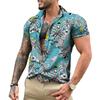 Hawaii Tropical Men's Shirt 3D Beach Vacation Short Sleeve Summer Loose Top
