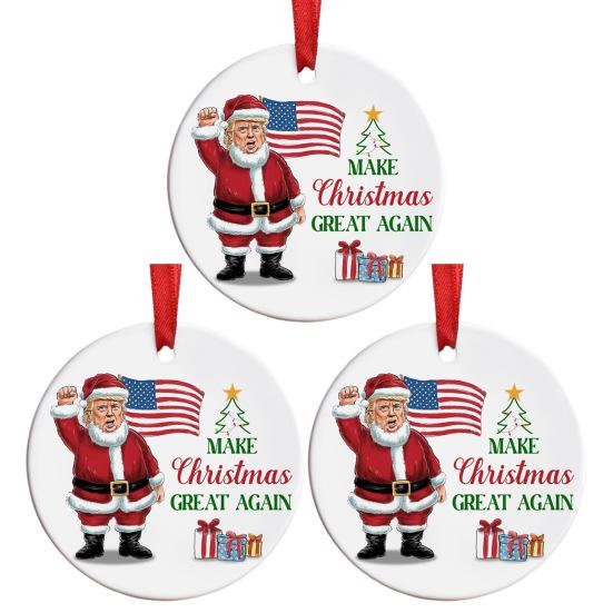 1/2/3/5/10 шт. Рождественские украшения Трампа 2024 года, подвесные украшения Санты, которые сделают Рождество снова великим