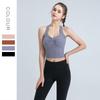 Противоударное спортивное нижнее белье для фитнеса для девочек, закрывающее пороки груди, формирующее бюстгальтер для йоги, тонкие дышащие майки для внешнего ношения