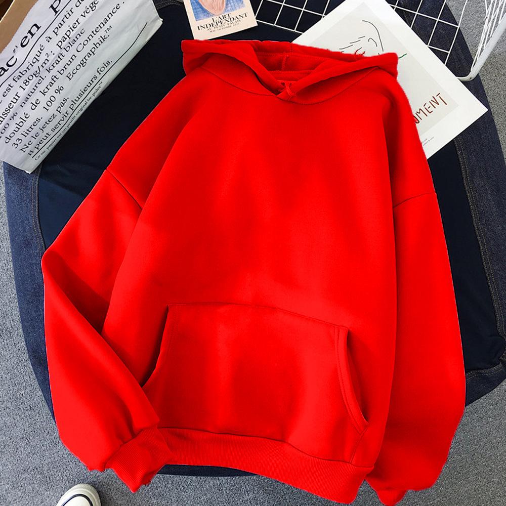 Women's Blank Solid Color Hoodie 2024