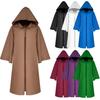 Adult Kids Solid Color Hooded Witch Vampires Cape Halloween Masquerade Cloak
