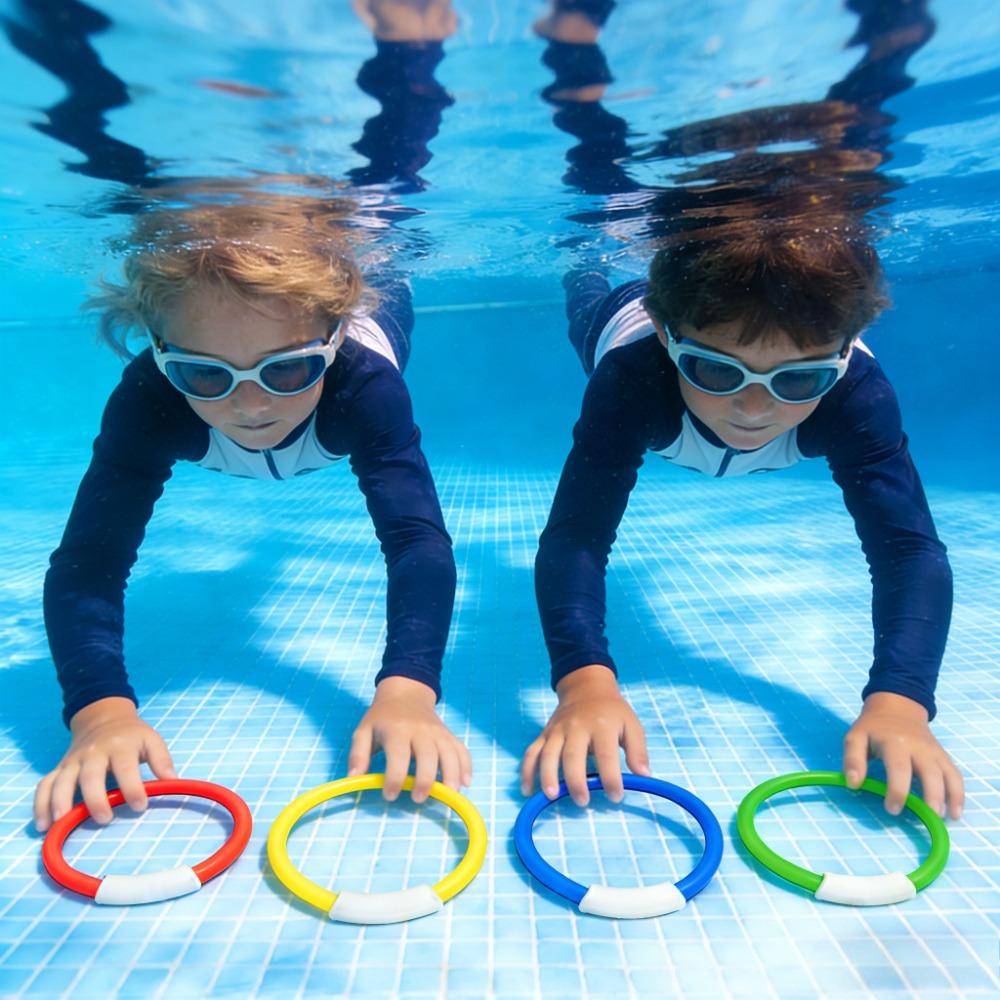 3pcs Diving Ring Toys, Floating Water Training Ring Toss Set,Beach Water Games Hand-Eye Coordination Training Toys, Water Park