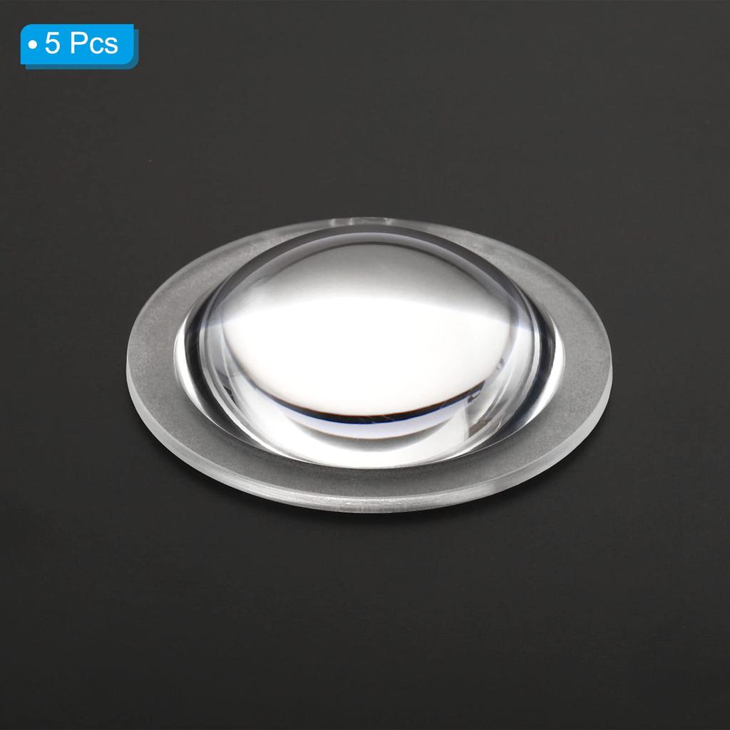 PATIKIL Диаметр 56 мм Высота 15 мм Линза 5 шт. Акриловая светодиодная оптическая выпуклая линза конденсатора для светодиодного фонарика велосипедный налобный фонарь прозрачный плоско-выпуклый