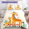 3pcs Custom Name Giraffe Bedding Set Duvet Cover Closure Includes 1 Duvet Cover & 2 Pillowcases, Soft and Comfortable for All Seasons.