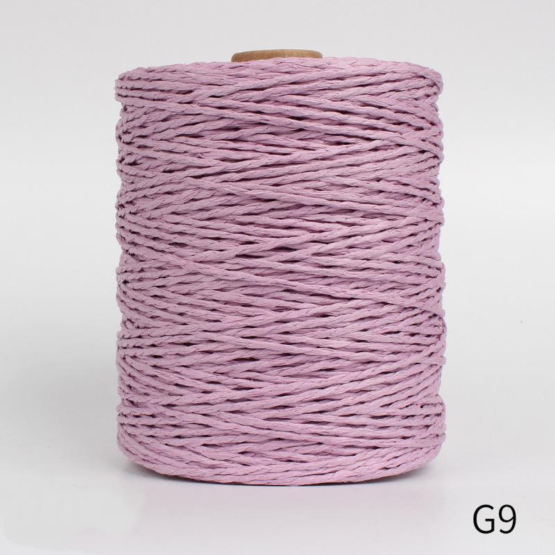 280M/Roll Cushion Baskets Knitting Material Hat HandBag Colorful Threads For Summer Hand Knit Crochet Natural Raffia Straw Yarn