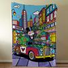 Модный плед-покрывало с принтом R-Romero B-Britto Monopoly, суперуютный, плюшевый, для гостиной, дивана, детские подарки на день рождения