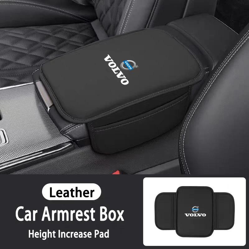 Volvo Car Logo Armrest Box Cushion Pad Auto Armrest Mat Leather Auto Interiors For Volvo V60 V40 XC90 S60 S40 XC60 V50 V70 S90