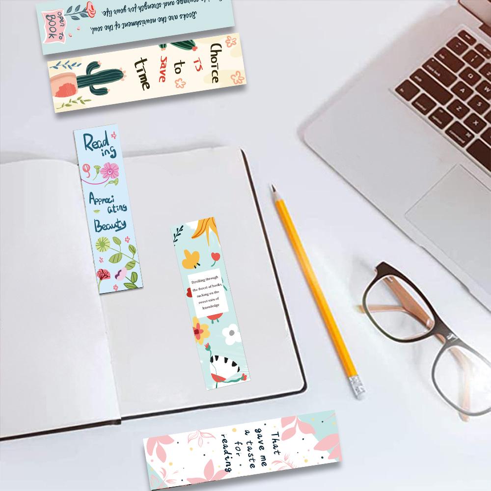 30 шт. Закладки с принтом на тему чтения, подарок Харадзюку, для кафе, бумажные принадлежности, для студентов, очень подходят для книжных фанатов, студентов, закладка