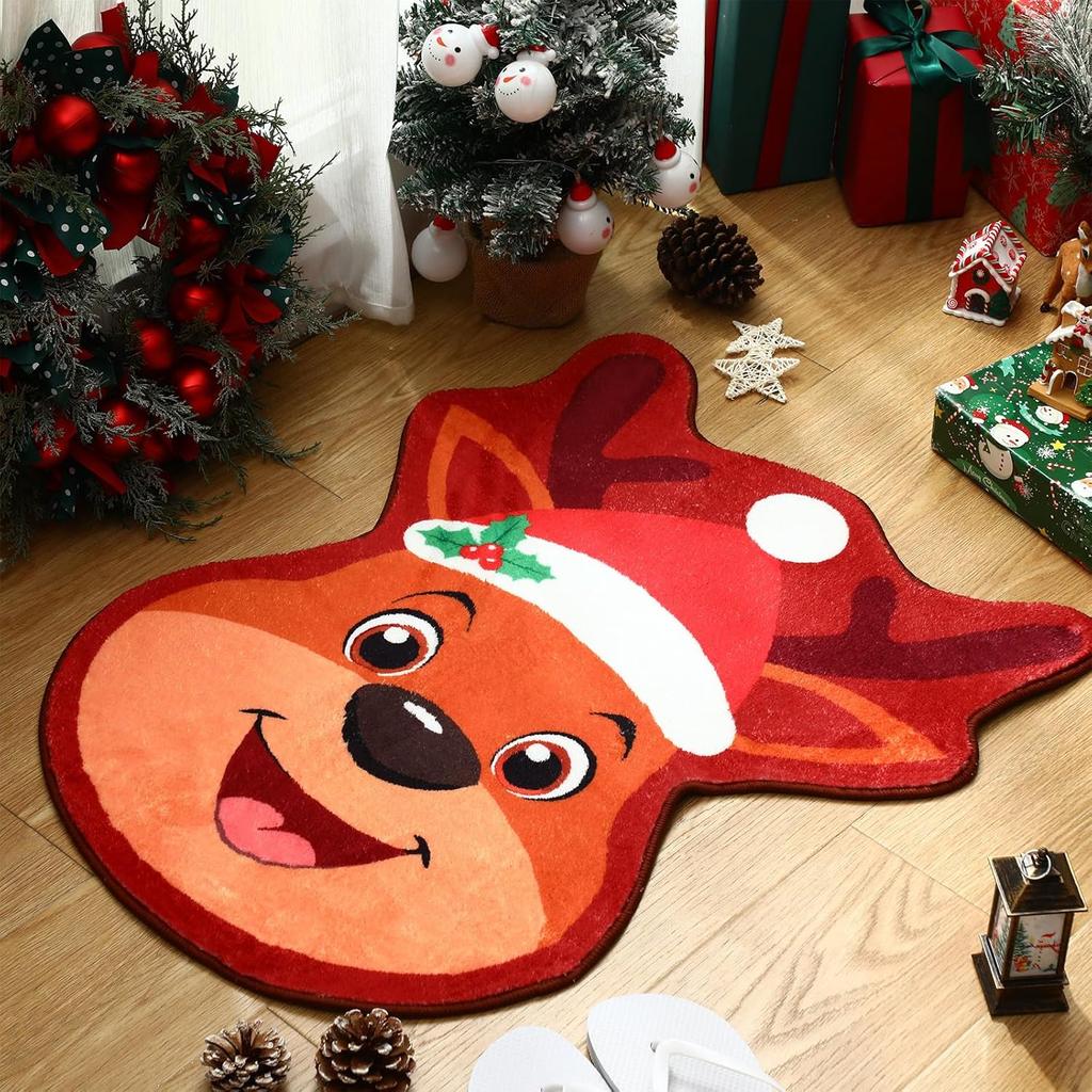 VIKAMA Рождественский имитация кашемира ковер мягкий нескользящий коврик для ванной комнаты и кухни милый уличный коврик для двери в помещении домашний декор