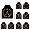 Gold Crown Letter Aprons Black Apron Kitchen Apron Men Apron Garden Apron Cute Apron Chef Apron Maid Apron