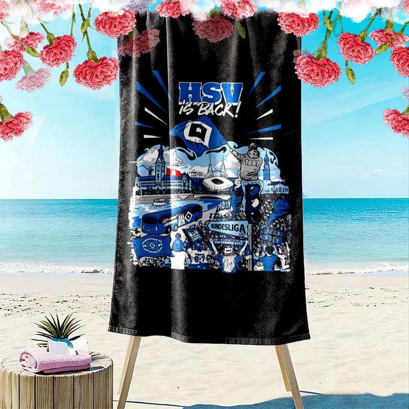Hamburger Sportverein 2 Print Beach Towel, Large Soft Quick Dry Towel for Beach Camping Swimming
