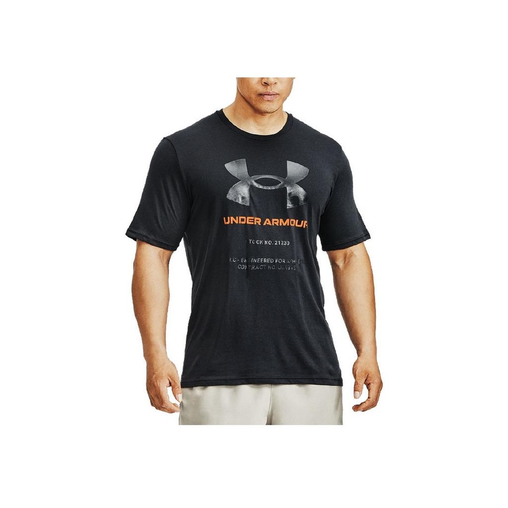 Under Armour Ua Big Logo Wordmark Print Crew Neck T-Shirt Men T-Shirts Black 1370729-001