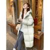 Fashion Winter Womens Thickened Long Down Cotton Coat Loose Warm Padded Jacket Knee Length