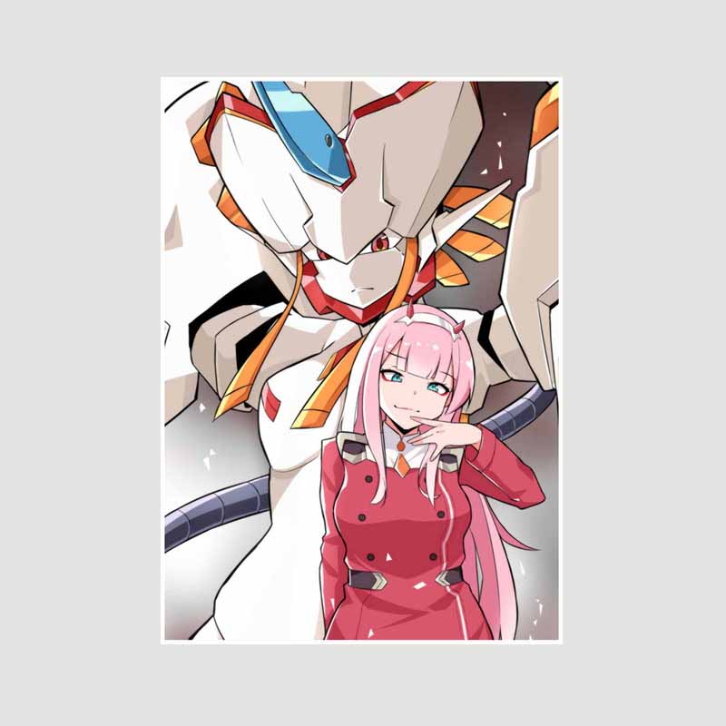 Белая книга Аниме Плакаты Художественная живопись Классика Аниме Darling in The Franxx Плакат Домашний декор Фреска Гостиная Украшения Принты Картины Подарки