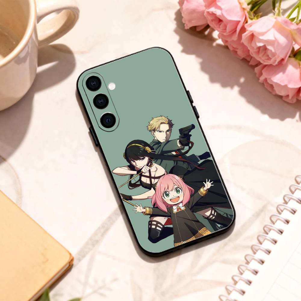 Anya F-Forger Spy x Family phone Case For Samsung Galaxy A73,A72,A71,A70,A53,A52,A51,Others Soft Black Shell