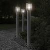 Path Light with Socket Silver 110 cm Stainless Steel