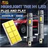 24V 36V 12V H1 LED Headlight 200000LM 6500K 500W 16PCS 7585 CSP Chip 1:1 Halogen Size Led H1 Fanless No Fan Mini Diode Truck Bus