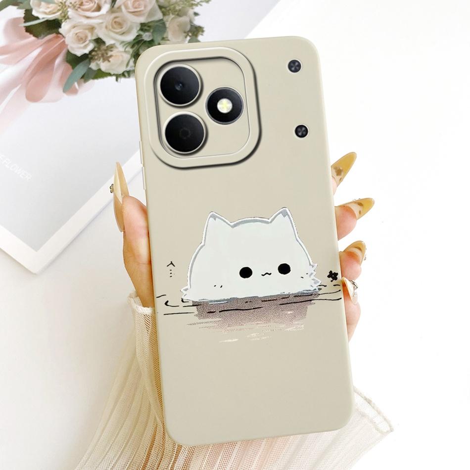 For Realme Note 80 RMX5388 Cute Cat Flower Cartoon Phone Case For Realme Note80 4G Soft Silicone Covers Bumpers