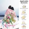 Unicorn Flower Customize Your Name Blanket Throw Customizable Blanket Ultra-Soft Perfect for Bed Sofa Couch Chair All-Season Use