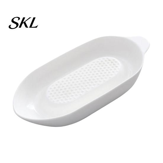 Durable Ceramic Grinding Set Grater Plate, Manual Fruit Vegetable Masher for Puree, Non Slip Efficient Garlic Paste Maker Plate Dish Puree Ginger